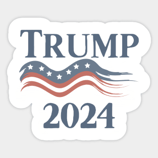 Vintage Trump 2024 US American Flag 2024 Election Sticker